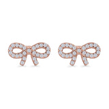Ribbon Knot Stud Earrings