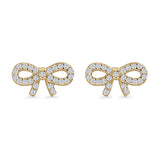 Ribbon Knot Stud Earrings