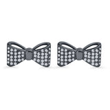 Ribbon Bow Stud Earrings