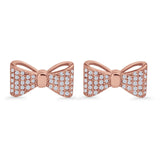 Ribbon Bow Stud Earrings