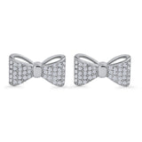 Ribbon Bow Stud Earrings