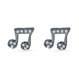 Music Note Stud Earrings
