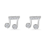 Music Note Stud Earrings
