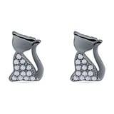 Cat Stud Earrings