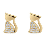 Cat Stud Earrings