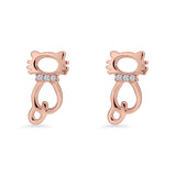 Cat Stud Earrings