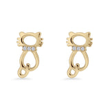 Cat Stud Earrings