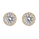 Round Stud Earrings