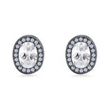 Oval Stud Earrings