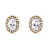 Oval Stud Earrings