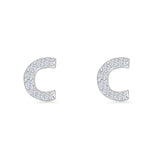 Half Circle Stud Earrings