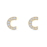 Half Circle Stud Earrings