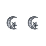 Star & Moon Stud Earrings