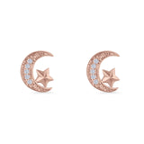 Star & Moon Stud Earrings