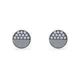 Half Moon Stud Earrings