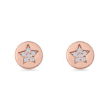 Round Star Stud Earrings