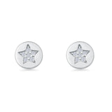 Round Star Stud Earrings