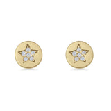 Round Star Stud Earrings
