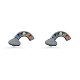 Rainbow Cloud Stud Earring