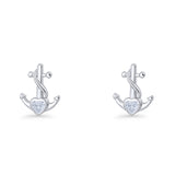 Anchor Stud Earrings