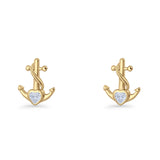 Anchor Stud Earrings