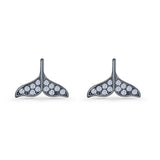 Whale Tail Stud Earrings