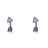 Curved Arrow Stud Earrings