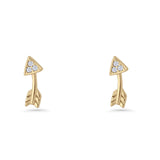 Curved Arrow Stud Earrings