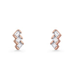 Zig Zag Trio Stud Earrings