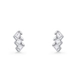Zig Zag Trio Stud Earrings