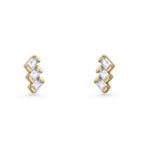 Zig Zag Trio Stud Earrings
