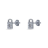 Lock & Key Stud Earrings