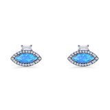 Evil Eye CZ Stud Earrings