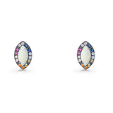 Marquise Solitaire Stud Earrings