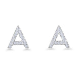 Initial A Stud Earrings