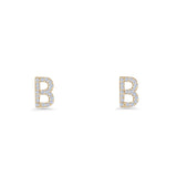 Initial B Stud Earrings