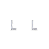 Initial L Stud Earrings