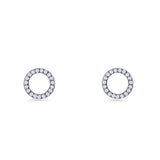 Initial O Stud Earrings
