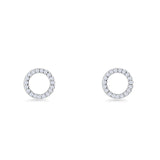 Initial O Stud Earrings