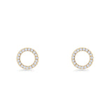 Initial O Stud Earrings