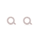 Initial Q Stud Earrings