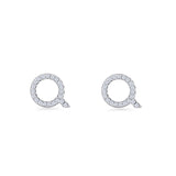 Initial Q Stud Earrings