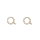 Initial Q Stud Earrings
