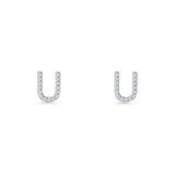 Initial U Stud Earrings