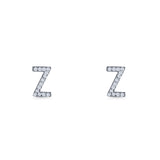 Initial Z Stud Earrings