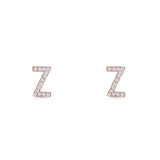Initial Z Stud Earrings