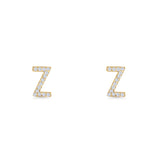 Initial Z Stud Earrings