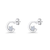 Cat Moon Stud Earring