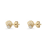 Starfish & Shell Stud Earrings