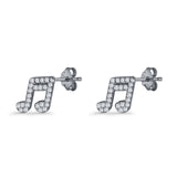 Musical Note Stud Earrings